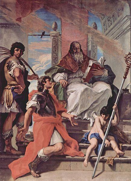 RICCI, Sebastiano Rusticus von Verona sowie ein Engel
